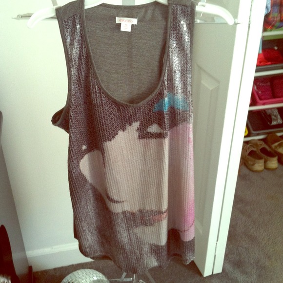 Float sequin tank top