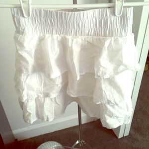 White ruffle skirt