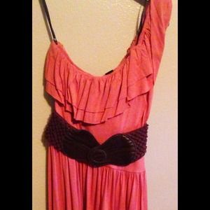 Forever 21 one shoulder Pink dress- Size 4