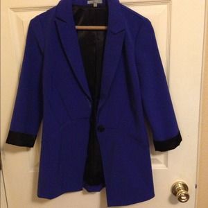 Blue and black blazer