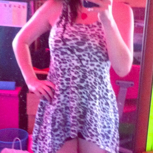 Cheetah print racer back flowy top