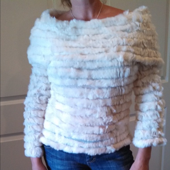 Rabbit fur bcbg sweater PARTY PRICE