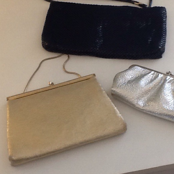 Handbags - Last Chance‼️ Gold & Navy Vintage Purses