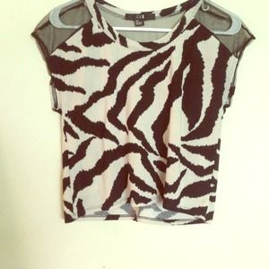 Zebra print top