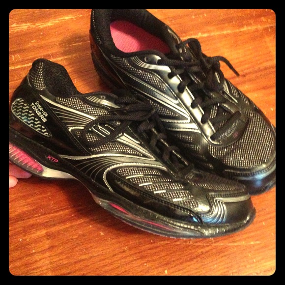 Sparkly black&pink workout / running Sketchers