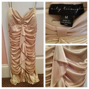 Silk gold dress