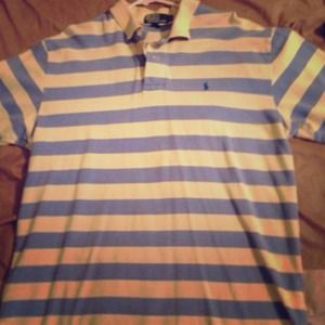 Ralph Lauren Men's Polo. No Stains. Yellow/Blue.