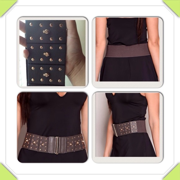 leather elastic waist belts
