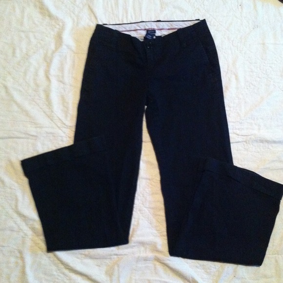 Black pinstripe pants by GAP. Size 2R