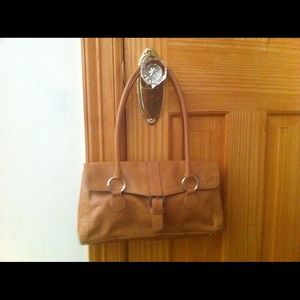 Tan leather purse by Banana Republic