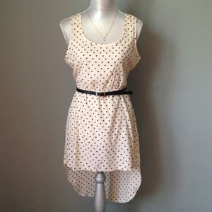 Hi-low dress with belt