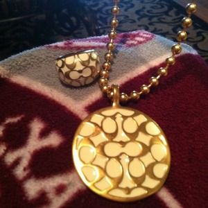 ⚡Flash sale ⚡Coach necklace and Ring set