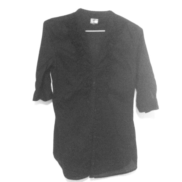 Black button down