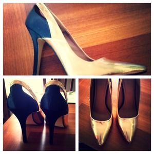 SHARP Gold and Black heels