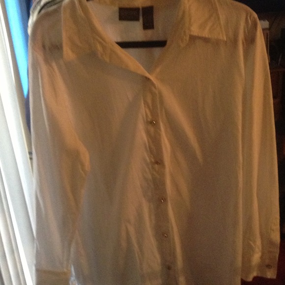 Perfect classic with a touch of fun  white blouse