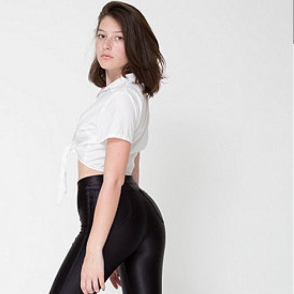 American apparel disco pants black