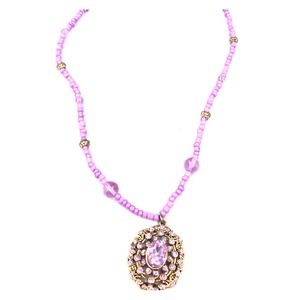 Light purple n gold necklace