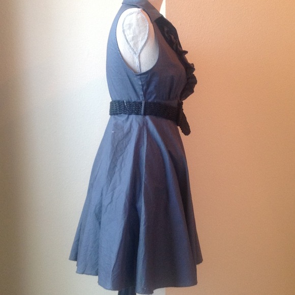 N/A Traded! NEW! DARK GREY RETRO SLEEVELESS DRESS - Picture 2 of 3