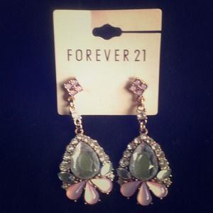 Blush pink and diamond earrings