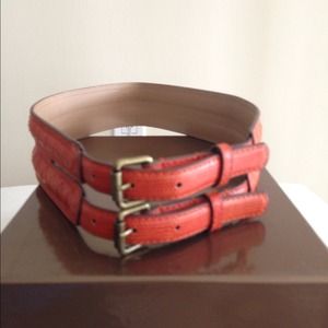 BCBG Wide Double Buckle Belt