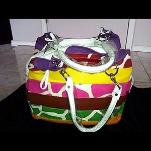 NWT Large Multi-Colored Handbag
