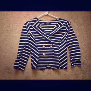 Nautical blazer with breast coat buttons