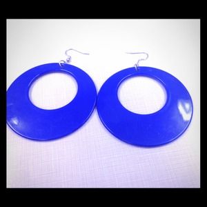 Large Blue Earrings