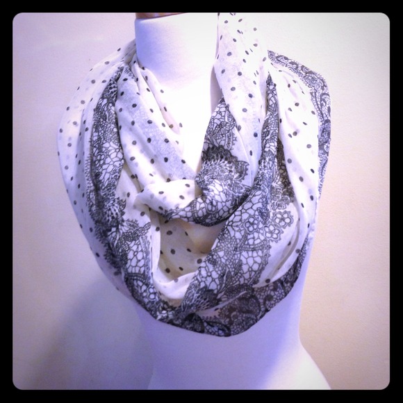 Accessories - Beautiful light polka dot infinity scarf