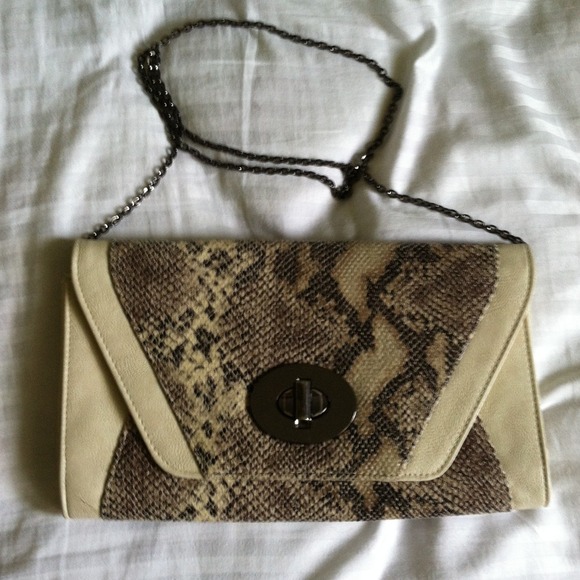 Snakeskin clutch