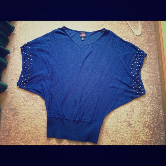 Off the shoulder knit studded top