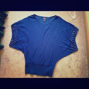 Off the shoulder knit studded top