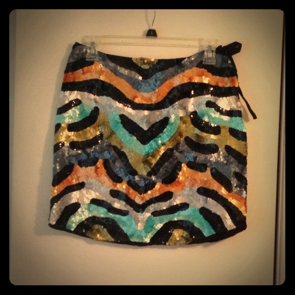 Cache Sequin Skirt