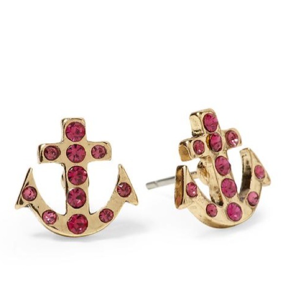 Betsey Johnson Anchor Earrings