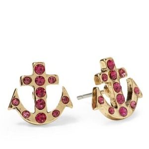 Betsey Johnson Anchor Earrings
