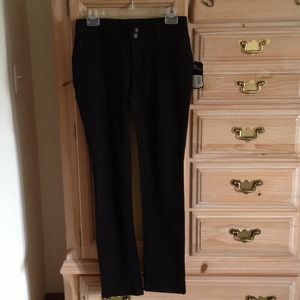 New w/tags Black straight leg stretch pants.