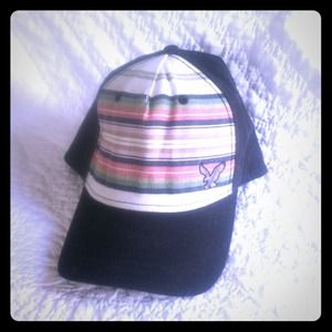 Cute black and striped Baseball-styled hat