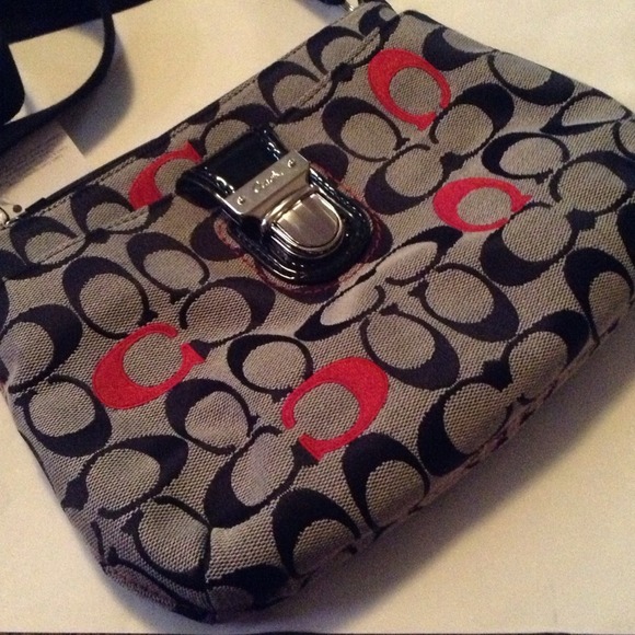 Coach Handbags - NWT Cute with the touch of red Coach Cross body