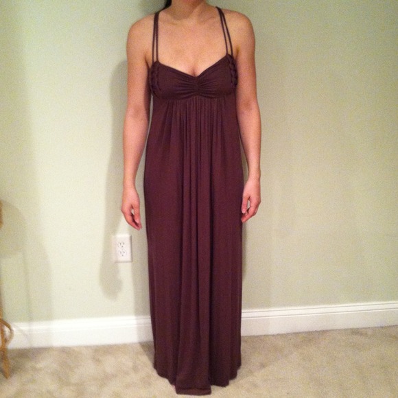BCBG Generation chocolate brown maxi dress