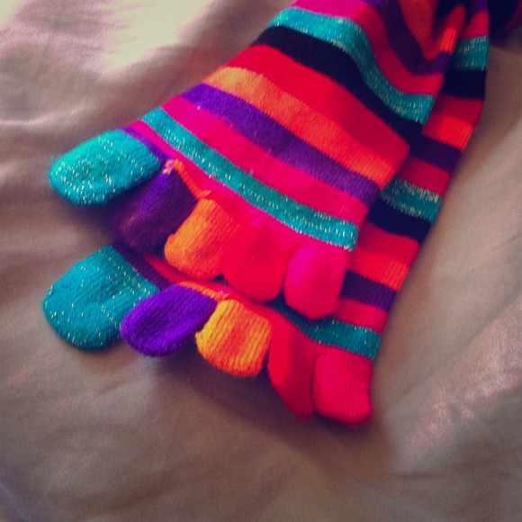 Rainbow toe socks