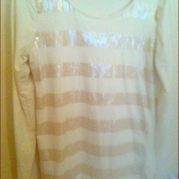 Long sleeve DKNY shirt and ann Taylor green top