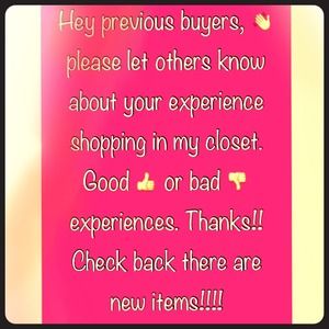 FEED BACK!!! Let me know about my customer service