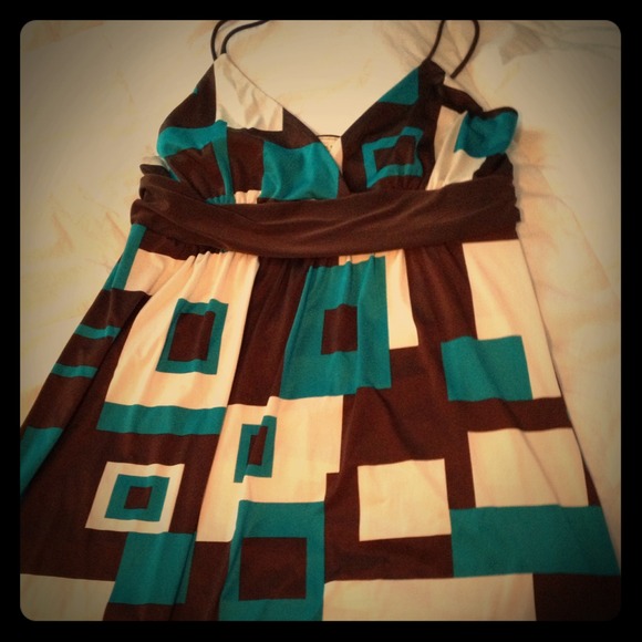 Geometric print dress