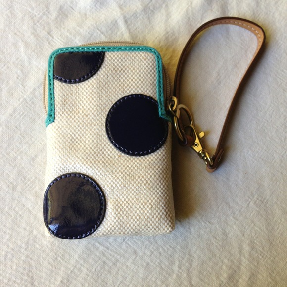 Fossil Key-per Carryall Case Polka Dot in Navy