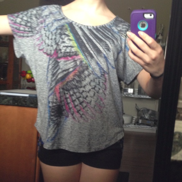 Grey and Technicolor Wing Shirt