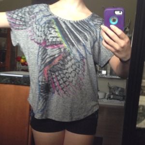 Grey and Technicolor Wing Shirt