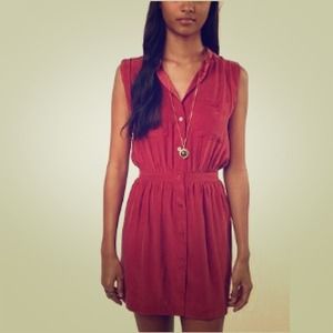 Short Red Open back Dress