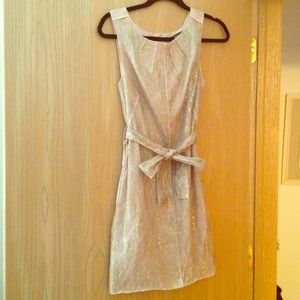 Pink & Gold Lace Sheath Dress