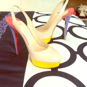 Christian Louboutin 5" Bianca Slingback Platforms
