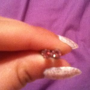 Pink stud earrings