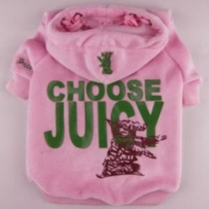 Juicy velour hoodie for doggies